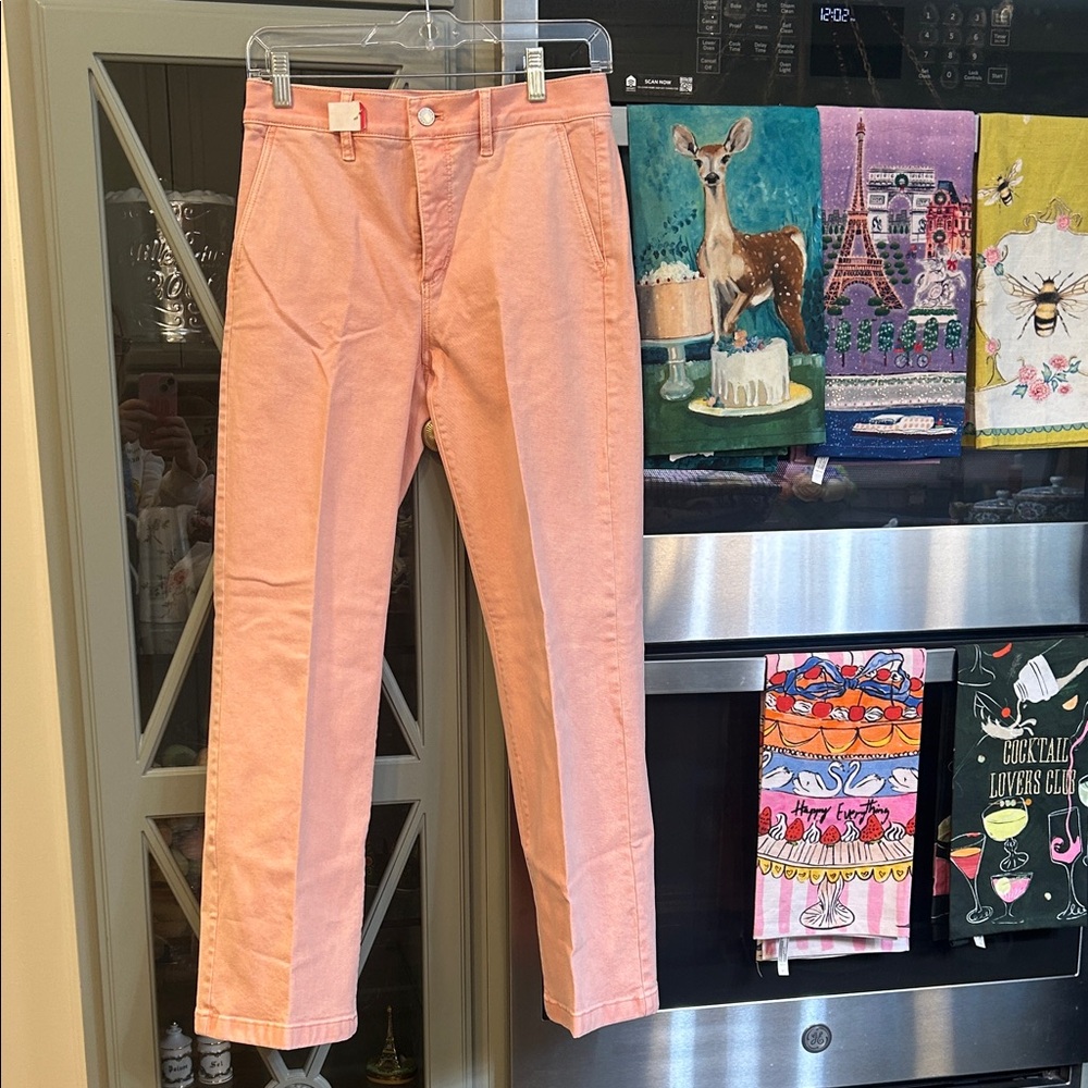 Pink Ann Taylor Wide Leg Denim Jeans 2P Balletcore Classic